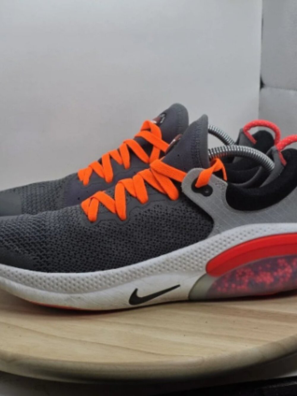 Men's Size 12 - Nike Joyride Run Flyknit Grey Crimson Running Shoes